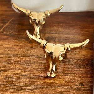 Gold Bull Skull Rings- Bold Western Statement pieces